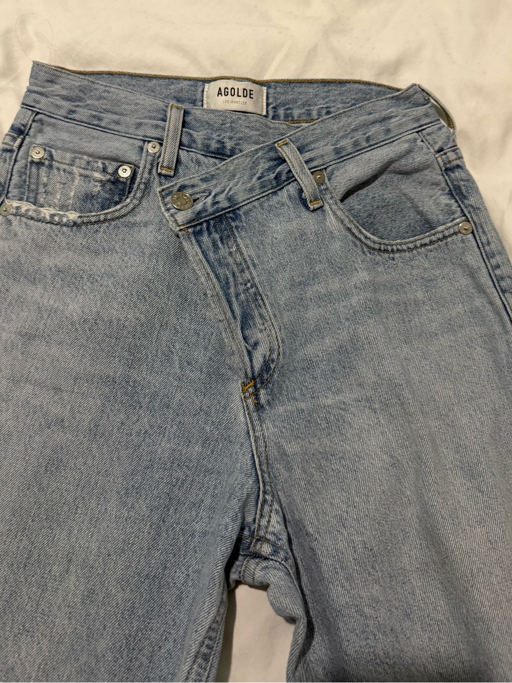 Agolde Light Blue Straight Leg Jeans - 22 waist - Picture 5 of 15